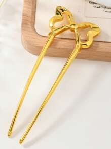 1pc/3pcs/4pcs Ballet Bow U-Shaped Hairpin, Simple And Fashionable Hair Accessories, Daily Casual Hair Accessories