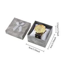 6pcs Mixed Color Cardboard Jewelry Watch Gift Box (With Pillow), 3.54 * 3.54 * 2.17 Inch Paper Watch Packaging Box, Gift Watch Box, Suitable For Men'S Watches, Wrist Watches, Smart Watches, Bracelets, Suitable For Easter, Valentine'S Day, Birthday