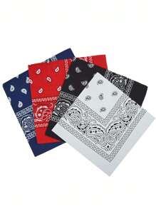 FADZOYLE Khăn quàng cổ họa tiết Paisley in hình đầu quấn khăn quàng cổ đa năng khăn tay vuông khẩu trang băng đô cho phụ nữ mặc khi dự tiệc - khăn tay - Xem 21