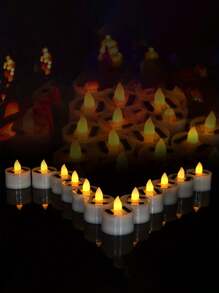 1/6pcs太阳能灯花园户外防水儿童房照明家用小夜灯庭院装饰感应吊灯阳台布置蜡烛灯 - 彩色 - 查看 10