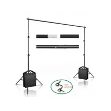 NEWKS Photography Backdrop Stand Kit, 78.7x118.1/78.7x78.7 Inch, Iron Frame, Includes 4 Clips, 2 Sandbags, And 1 Straight Tube Bag Studio Lighting Equipment, For Photography, Video, Birthdays, Parties
