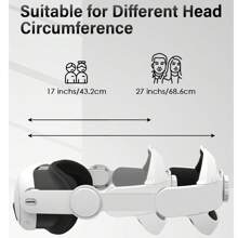 Head Strap Compatible With Quest 3, Adjustable  Strap For Quest 3 Accessories, Enhanced Comfort And Support In VR Gaming - White - View 4
