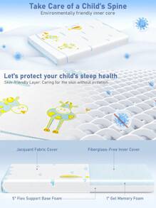 2025 Newest Mattress Children's Mattress,  5-6 Inch Twin And TXL Gel Memory Foam Medium Mattress Breathable Cooling Edge Support Multi-Size Twin Full King Outdoor Student Removable Co