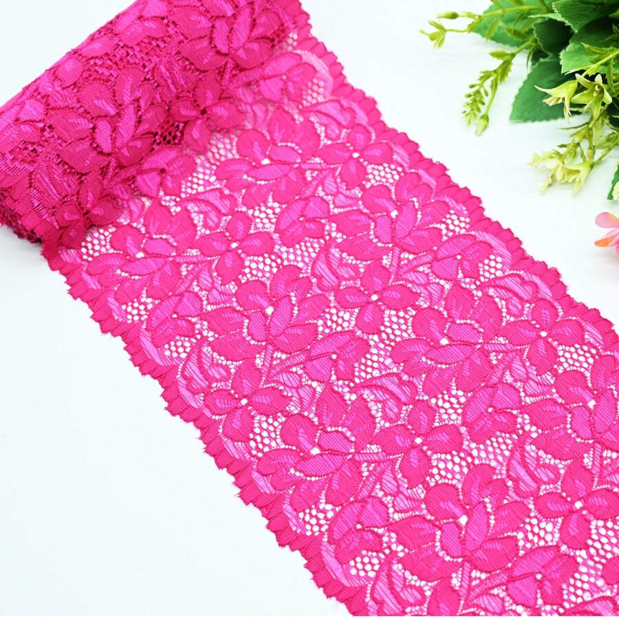 VEN003 "Elegant Lace: Delicacy That Transforms Your Creation" - Fuchsia - View 1