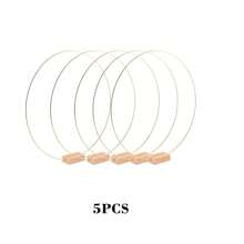 1pc/5pcs/10pcs DIY Metal Lightweight Flower Wreath Rings, Handmade Metal Light Chain With Wood Base For Wedding Party Decor, Floral Wreath Ring With Stand, Suitable For Christmas, Wedding, Holiday Party Table Centerpieces - Multicolor - View 8