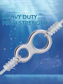 Goture 50pcs Stainless Steel Fishing Solid Ring, 8-Shaped Connecting Ring Fishing Jigging Ring Kit Fishing Accessories - Grey - View 6