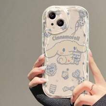 1pc Sanrio Cartoon Cute Cinnamoroll Character Phone Case Protective Cover Suitable For Compatible With IPhone 7/8/X/XS/XR/11/12/13/14/15/16 Plus Pro Max Stitch Protective Case Give Birthday Gifts To Friends And Loved Ones - Cute Cinnamon Dog - View 3