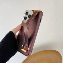 1 Ốp lưng da PU cao cấp màu tím sang trọng tương thích với iPhone 16 15 14 Plus 13 12 Promax 11 Ốp lưng bảo vệ điện thoại chống rơi họa tiết sọc gợn sóng thời trang phong cách Hàn Quốc và Nhật Bản Chống nước Chống sốc Chống trầy xước - Màu tím - Xem 3