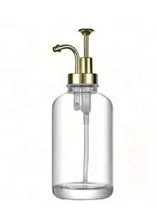 1pc 500ml/17oz Glass Coffee Syrup Dispenser Set With Pump Head & Funnel, Pump Action Dispenser Kit - Multicolor - View 11