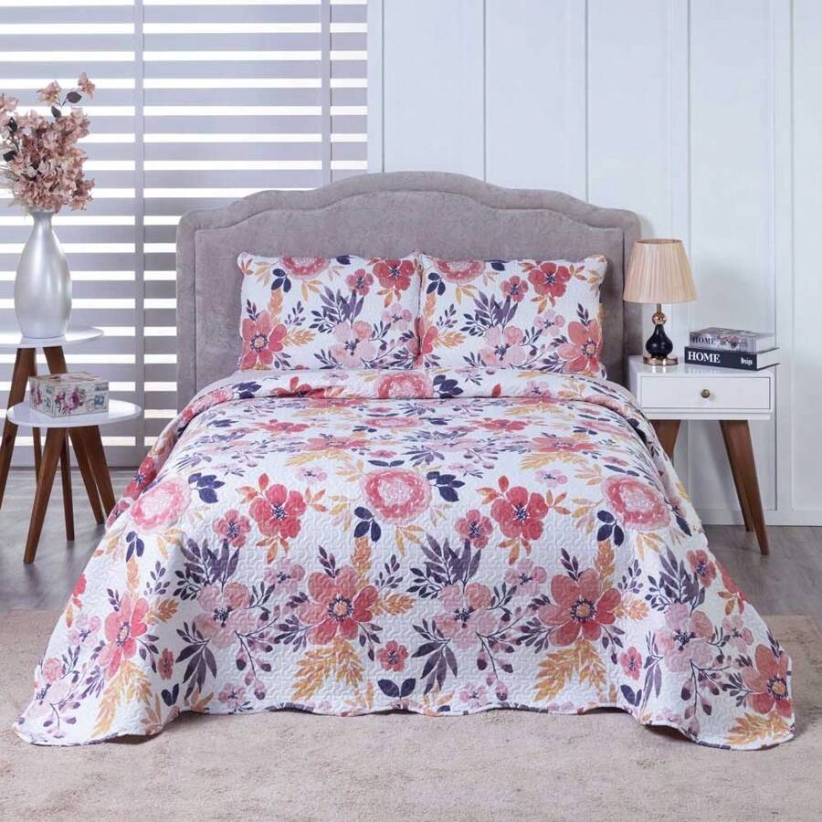 Boutis Ultrasonic Double-Sided 3-Piece Bedspread Kit With Pillowcase - Verona - View 1