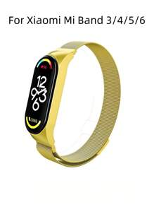 1pc Stainless Steel Strap Compatible With Xiaomi Mi Band 3/4/5/6, Unisex, Classic Minimalist Casual Style - For Mi Band 3/4/5/6 - View 19