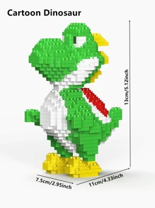 1 pieza Dinosaurio de la era Jurásica 1500 piezas Kit de construcción 3D creativo y educativo, juego de bloques de construcción para descompresión, decoración ideal para amantes de los dinosaurios, regalo para fiestas y cumpleaños