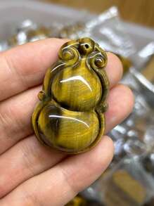 1pic Natural Tiger Eye Calabash Crystal Pendant,Birthday Gifts, New Year's Gifts, Christmas Gifts, Valentine's Day Gifts