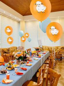 20 piezas de globos decorativos con diseños de ovejas retro impresas para fiestas, cumpleaños y decoración de escenas temáticas