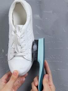 1 pieza Cepillo de limpieza de zapatos, Cepillo de limpieza de zapatos, Cepillo de fregar ropa de plástico, Herramienta de limpieza del hogar Vuelta al colegio - Multicolor - Ver 3