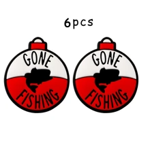 6 件，包含鱼形硅胶焦点珠，适用于 DIY 手工珠宝制作、珠笔、钥匙扣吊坠等