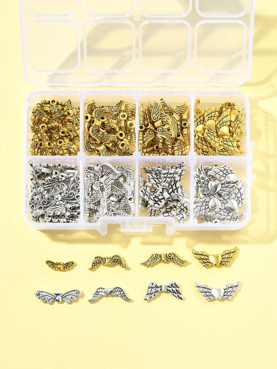 140/155Pcs 8 Styles Style Alloy Beads, Wing - Wing - View 1