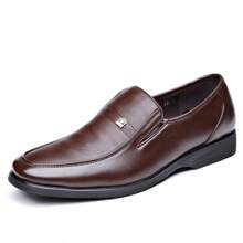 Men's Simple Business Casual Shoes A Slip-On Loafers - 棕色 - 查看 7