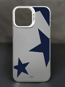 Star1pc 白色五角星图案全覆盖 TPU 防震手机壳适用于 Apple iPhone 16、15、14、13、12、11 Pro Max - 彩色 - 查看 4