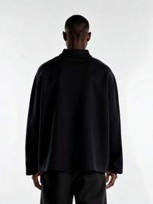 NIKE TECH FLEECE REIAGINED POLO SHIRT - Black - View 2