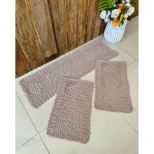 Rectangular Kitchen Rug And Runner Kit 3 Pieces Rhombus - بني فاتح - مشاهدة 3