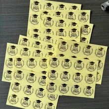5/10 Gold Graduation Stickers For The Class Of 2025- Congratulations On Your Achievements, Suitable For Hats, Envelopes, And Party Gifts, Graduation Gifts, Graduation Labels, Party Stickers