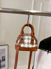 1pc Fashionable Retro Mini Shell Handbag, Cute Small Cosmetic Bag, Shoulder/Crossbody Bag Suitable For Women, Summer