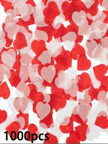 1000/5000/10000 piezas de Confeti con forma de corazón, aplicable a decoración de despedida de soltera, decoraciones de boda, decoraciones de compromiso, decoración de mesa de boda, artículos de boda, decoraciones de fiesta, decoraciones de fiesta de compromiso, confeti con forma de corazón para favores de fiesta de San Valentín y Boda, relleno de globos para celebración DIY, confeti, decoración de fiesta de boda, decoración de habitación nupcial