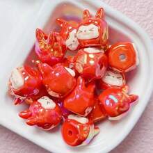 10/20pcs Resin Cute Character Charms, DIY Jewelry Making Beads For Artwork And Sewing, Assorted Colors - 20PC - Xem 4