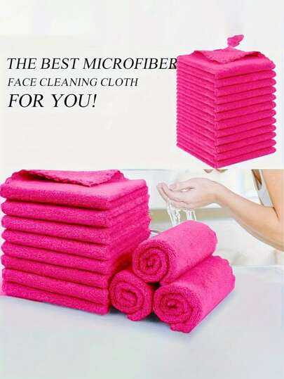 3/5/10 piezas Toalla facial blanca simple, toalla sin pelusa de hotel para el baño, toalla facial suave y absorbente, suministros de baño, decoración de otoño para el hogar y el baño, de vuelta a la escuela para salón de belleza y hogar