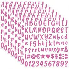 Set de 8 hojas de pegatinas de letra brillante con brillo dorado, plateado y negro. Las letras y los números cursivos adhesivos se usan para etiquetas DIY, para tarjetas de felicitación, decoración de scrapbook, buzón, cocina, gorro de graduación, logotipo, manualidades