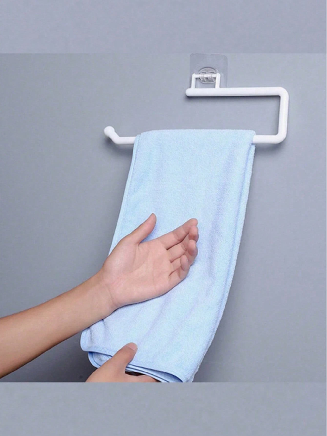 حامل ورق المناشف المطبخي من البولي بروبلين 1 قطعة، حامل لفات ورق التواليت من الفولاذ المقاوم للصدأ ب