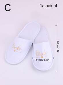 1PC Disposable Slippers Bride Bridesmaids Wedding Studio Hotel Wedding Party Slippers, Wedding Party Accessories Travel Accessories,Wedding Items,Bridesmaid Gifts