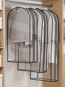 Full Coverage Breathable Garment Storage Bag, Wardrobe Suit/Dress/Down Jacket/Coat Dust Cover Protector - Clear - View 3