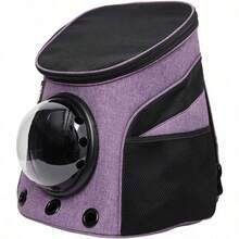 Fat Cat Backpack Carrier - Airline Approved Cat Carrier With Space Capsule Bubble For For Small Cats, Kitten - Premium Grey Heather Cat Carrier Backpack For Outdoor, Travel, Hiking, Pet Supplies