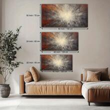 Canvas Wall Art Radiant Burst Modern Abstract Painting 1.5-Inch Framed Picture Living Room Bedroom Office Home Decoration High Quality Print On Canvas - 24x48x1.5in-framed - View 4