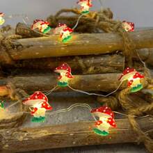 1 Peça Luz de Fada com Fio de Cobre em Formato de Cogumelo LED, Luminária de Decoração Doméstica Interna e Externa para Festivais e Celebrações