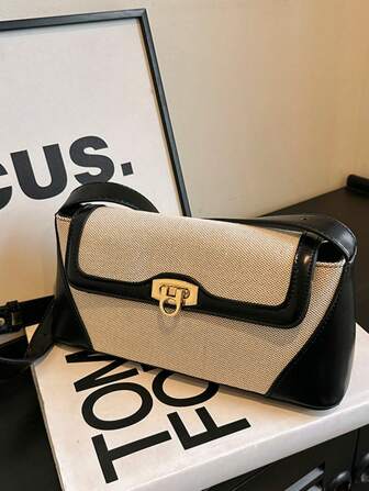 高端感最新百搭法式复古单肩腋下包，轻奢小众法棍包，时尚手提包，女士女生包，适用于购物、送礼、旅行、通勤，防水防盗，多用途多功能。