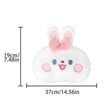 车用头枕腰靠垫汽车腰部支撑垫四季通用卡通兔子车用枕头舒适护颈