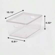 4L Stacking Clear Bin With Lid - Brightroom ™ : PET, Lidded, Stackable, Universal Storage, 10.15"X6.81"X4.52" - trắng - Xem 5