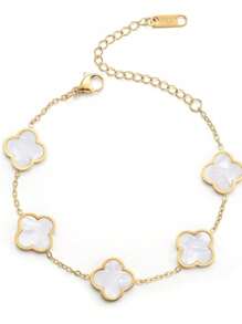 1 Simple Fashion Style Four-Leaf Clover Multi-Leaf Women's Bracelet
