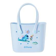 Miniso Túi Bento nhỏ có lỗ họa tiết Disney - Túi tote PVC nhiều màu sắc với hình ảnh nhân vật hoạt hình, không có khóa cài, lý tưởng cho sử dụng hàng ngày, túi tote thông thường | Túi tote rực rỡ | Túi tote bền, túi tote dễ thương - Màu xanh lam - Xem 6