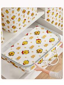 New Non-Woven Fabric Chick Pattern Storage Bag, Clothes, Quilt, Underwear Organizer Bag, Packing Bag For Moving & Organizing - Multicolor - View 7