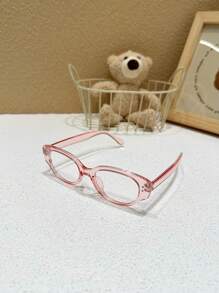 1 Pair Kids' Retro Rivet Frame Clear Lens Glasses, Suitable For All Seasons Everyday Wear - one-size - View 13