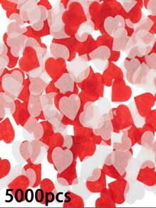 1000/5000/10000 piezas de Confeti con forma de corazón, aplicable a decoración de despedida de soltera, decoraciones de boda, decoraciones de compromiso, decoración de mesa de boda, artículos de boda, decoraciones de fiesta, decoraciones de fiesta de compromiso, confeti con forma de corazón para favores de fiesta de San Valentín y Boda, relleno de globos para celebración DIY, confeti, decoración de fiesta de boda, decoración de habitación nupcial