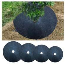 Tree Protection Mats, Mulch Ring Round Control Cloth, Barrier, Plant Cover For Indoor And Outdoor Gardens, New, 1Pc - Black - View 1