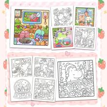 1 Comfy Days Coloring Book, A Coloring Book Specifically Designed For Adults And Teens And Students, Simple Yet Bold Design Drawing Books Featuring Cute Little Animals As Characters, Showing Comfortable Environments That Can Be Used To Relax The Mood, Exercise Concentration And Develop Color Perception,Mother's Day,Mom's Gift,Back To School,School Supplies
