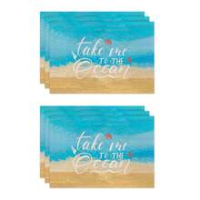 1pc/4pcs/6pcs Summer Decorative Placemats, Bicycle, Starfish, Coconut Tree, Letter Linen Placemats, Dirt-Resistant Placemats, Suitable For Home, Restaurant, Dining Table Decor, Household Supplies