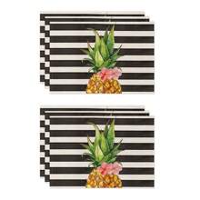 1pc/4pcs/6pcs Summer Decorative Placemats, Banana Leaf, Flamingo, Pineapple, Letter Linen Placemats, Stain-Resistant, Suitable For Home, Dining Room And Restaurant, Table Decor, Home Goods