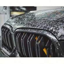 1pc Forged Black Carbon Fiber Vinyl Wrap Film For Cars & Motorcycles - Durable PVC Adhesive Film, Automotive Forged Carbon Fiber Car Wrap Suitable For Exterior & Interior Decoration, Hood Protection, Glass Wrapping - one-size - View 3